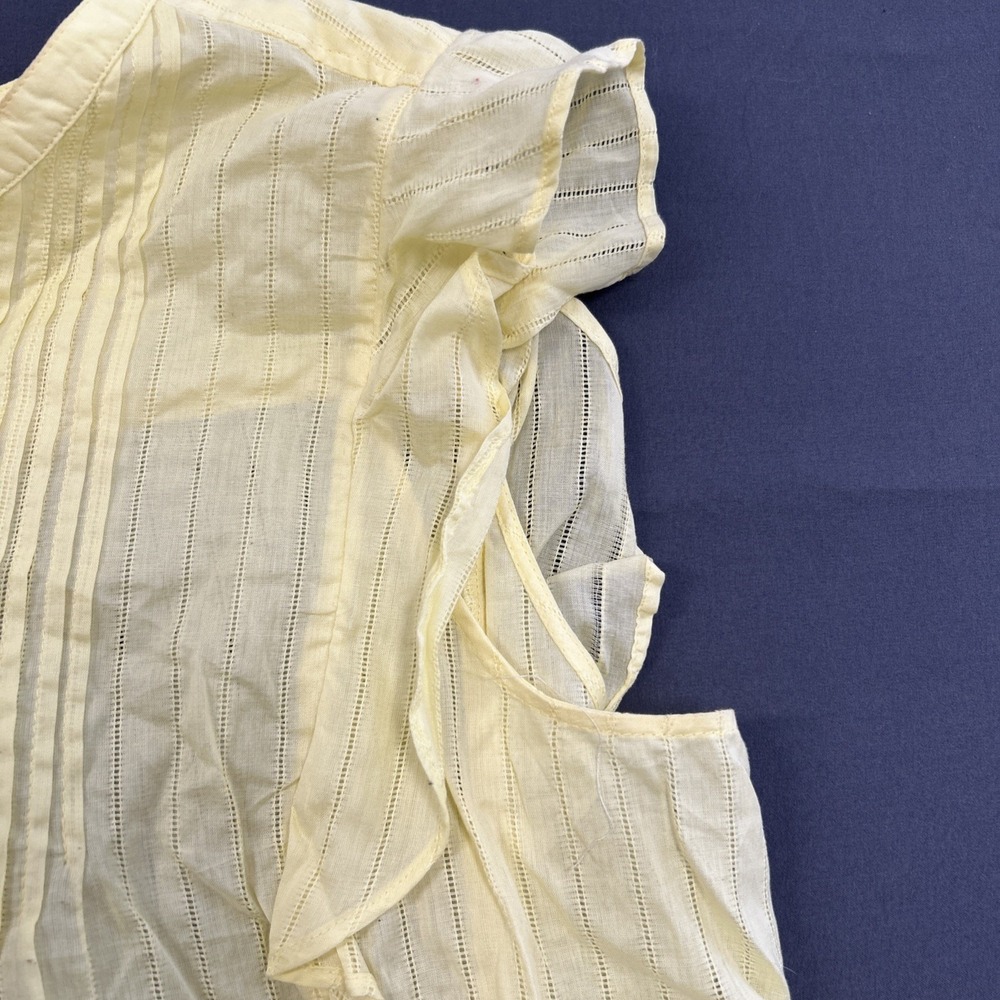 light yellow Tommy Hilfiger blouse features eyelet lace detailing Xxl - Picture 4 of 12
